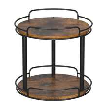 LAMU Organizador de Cocina Lazy Susan Giratorio Plato Giratorio de Madera para Gabinete Mesa Cocina Despensa Mostrador de Baño Bandeja Decorativa Centro de Mesa - Madera - Ver 2