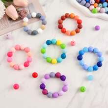 150Pcs Silicone Beads For Keychain Making Kit 15mm 30 Colors Loose Round Rubber Silicone Focal Beads For Pens, Necklace Bracelet Making Kit, Jewelry, Art, Crafts, DIY - Màu xanh dương - 150 chiếc - Xem 10