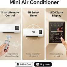 Nature-Inspired Portable Fan Heater 2-In-1 Mini AC Unit Delivering Comfortable Breezes In Home Spaces - US A Type Plug(110-127V) - View 3