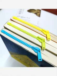 1pc/3pcs Creative Zipper Shaped Bookmarks, Reading Note Markers, Random Colors - Zipper Bookmark - View 6