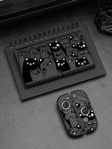 Accesorios para consola de juegos Switch2(2025), 1 pieza adecuada para Switch2/Switch OLED/Switch NS, Funda protectora con diseño minimalista de gato para la versión extendida de la batería de Switch, Cubierta resistente a los arañazos, Incluye tapa para joystick, Mejor regalo para jugadores de Switch - Multicolor - Ver 5