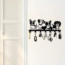 PawsomeTale Gancho de pared de metal para perros caprichosos: encantador llavero para amantes de los perros, soporte de pared cuadrado duradero multiusos - TY1206 - Ver 3