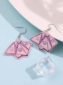 1 Đôi bông tai acrylic hình origami độc đáo, sáng tạo, tinh tế, dễ thương, thời trang, thích hợp cho trang phục hàng ngày của phụ nữ, các lễ hội và tiệc tùng. - Nhiều màu - Xem 2