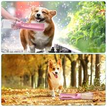 Botella de agua portátil para mascotas pequeñas de 19oz/12oz, adecuada para perros pequeños/medianos/grandes y otros animales, dispensador de agua para caminar al aire libre, tazón de agua para mascotas pequeñas - Multicolor - Ver 10