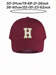 Mũ lưỡi trai trẻ em in tên theo 26 chữ cái, kiểu dáng snapback, có thể điều chỉnh, thích hợp cho hoạt động ngoài trời hoặc thường ngày. - Màu Đỏ Sâu - Xem 10