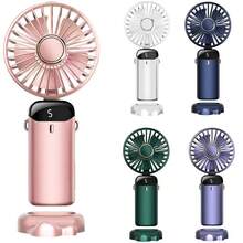 Summer Essential Cooling Gadget, 5-Speed Adjustable With Phone Holder Digital Display 1200mAh Small Handheld USB Fan - Portable Rechargeable, Instant Breeze For Camping/Office Heatwave Terminator High Airflow Relieves Heat, Long Battery Life, Suitable For Home/Study/Office/Housework/Outdoor Music Festival And Various Occasions Holiday Essential Festival Supplies Party Holiday Event Opening Small Gift - Multicolor - View 3