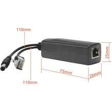 4パックアクティブ12V PoEスプリッタアダプタインジェクタ、IEEE 802.3af準拠10 / 100Mbps、IPカメラワイヤレスAP VoIP電話用DC 12V出力 - 1 - チェックする 4