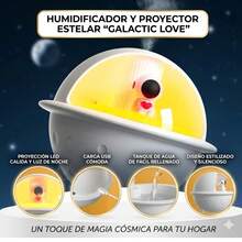 Bonito humidificador USB - humidificador Space Ball con luz LED de 7 Colores | Humidificador de Vapor frío USB, 30dB silencioso, purificador de Aire USB para Dormitorio - Mist - Ver 5