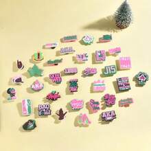 35 PCS AKA Sorority Soe S   - Alpa Pa Alpa Parall Accessories Pink And Green Clog Pins Pretty Ivy Gifts  Women Sorority Ers Birtday Gifts - như hình - Xem 6