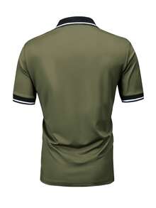 Top Polo de Manga Curta de Verão para Homens com Estampa Personalizada de Cavaleiro de Polo, Vestuário Casual Fashionável para Uso Externo, Adequado para Corrida, Golfe, Pesca, Basquete, Camping, Academia, Natação e Praia, Ótimo Presente para Marido ou Namorado - Multicolorido - Visão 3