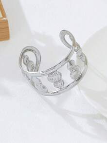1pc Fashionable Punk Style Hollow Gourd Bangle, Minimalist Design Suitable For Women's Daily Wear, Party, Outdoor - Bracelet - View 3