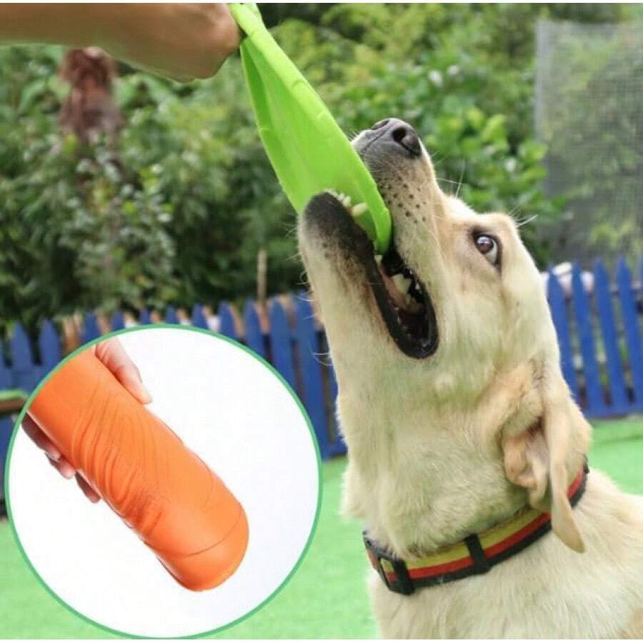 Dog Flying Disc, Durable Indestructible Rubber Dog Toy, Puncture Resistant & Bite Resistant Extremely For Medium Small Dogs NMXL - Green 1 Pcs - View 1