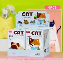 12pcs Micro Particle Cute Cat Desktop Decor/ABS Material/Finger Tip Cute Toy! Mini Cat Building Blocks, Heal Your Desk Time/Office/Desk Essential! Mini Cat Building Blocks, Stress Relief & Versatile/Suitable As Warm Gift For Family, Friends, Couples - Multicolor - View 23