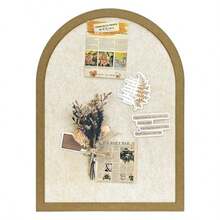 Tablero de anuncios de fieltro arqueado alternativa de tablero de corcho para pared tablero de pin autoadhesivo de 10.6 x 14.6 pulgadas 0.35 pulgadas de grosor 1 paquete para decoración del hogar - como en la imagen - Ver 2