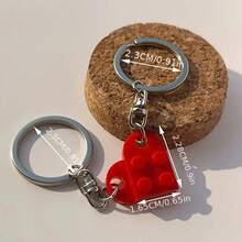 2 pièces Porte-clés détachable en rouge et noir, convient comme cadeau de la Saint-Valentin pour petit ami/petite amie ou cadeau d'anniversaire - Voir 6