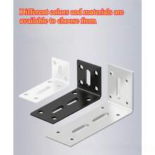 2pcs 90 Degree Right Angle L-Shaped Brackets, Heavy Duty Thickened Triangular Support Brackets, Furniture Connectors, Angle Iron Reinforcement, Shelf Brackets With Screws, Wall Corner Brackets, Wall Shelf Support, Furniture Reinforcement Brackets For Woodworking, Cabinets, Tables - A - View 6