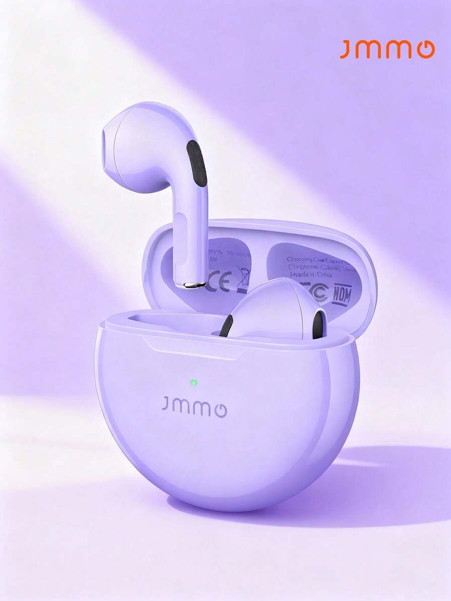 JMMO Wireless Earbuds With Premium Sound, 5.3 Auto Pairing Ear Buds With Long Playtime Light Weight Waterproof Wireless Headphones For Cellphone, Suitable For Sports Workout - Purple - View 1