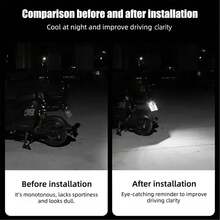 2pcs Motorcycle LED Lights High Brightness Triangle Light For Cars & Motorcycles Mini Turn Signal Flasher Tail Lamp Car Decoration Lights Fun Atmosphere Light, Driving Assist Light, Universal 12V LED Light For Any Motorcycle,Without Battery - Multicolor - View 6