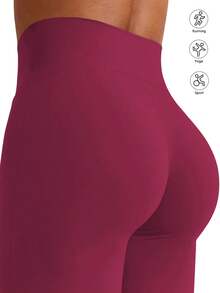 Pantalones deportivos holgados para mujer, estilo recto de talle alto, color vino y corte favorecedor, perfectos para yoga, gimnasio, entrenamiento, actividades al aire libre y uso casual en primavera, verano y otoño - Gris Oscuro - Ver 11