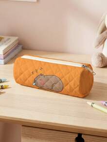 1pc Rhombus Backpack, Multi-Scenario, Super Large Capacity, Durable, Versatile & Practical, Highly Attractive, Printed With Cartoon Capybara Pattern, Zipper Closure, Suitable For Boys And Girls, Great For School And Outdoor Activities - Multicolor - View 2