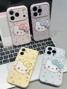 SANRIO 水钻蝴蝶结星星大头猫咪手机壳 - 侧边爱心设计，防震，适用于 17/17Air/17Pro/17ProMax、16/16Plus/16Pro/16ProMax、15/15Plus/15Pro/15ProMax、14/14Plus/14Pro/14ProMax、13/13Pro/13ProMax、12/12Pro/12ProMax、11/11Pro Max，防尘，高性价比，热门款 - 彩色 - 查看 4