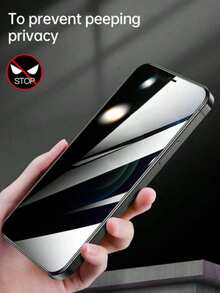 2片裝粉色螢光防窺螢幕保護貼，適用於 iPhone 15，氣墊螢光設計，易於安裝，可搭配手機殼使用，提供夜間照明與隱私保護，相容 iPhone 17 Pro Max/17 Pro/17 Air/17/16/15 Pro Max/15 Pro/15 Plus/15/14/13/12，手機配件，日常必需品 - 黑色 - 查看 4