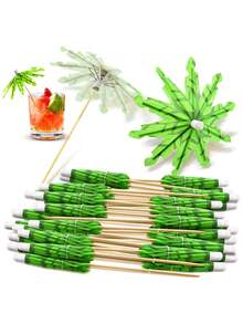 1支/10支/20支装鸡尾酒伞,椰子树造型鸡尾酒签,夏季夏威夷纸伞牙签,适用于夏威夷主题派对、鸡尾酒会、泳池派对装饰 - A - 查看 2