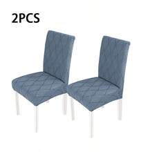1 chiếc bọc ghế ăn phong cách tối giản hiện đại, chất liệu jacquard dày dặn, co giãn, chống trượt. - Màu xanh bụi bặm - Xem 11