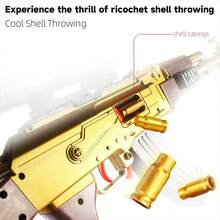 Plastic Toy Gun Shell - Ejecting Gold AK47 Shotgun EVA Foam Blasters Soft Bullet - Vàng - Xem 4
