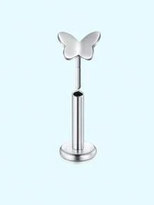1 chiếc khuyên tai sụn 16G 20G, khuyên tai vành tai, trang sức xỏ lỗ tai bằng thép không gỉ 316L, khuyên tai sụn không ren, khuyên tai dạng phẳng có chốt đẩy, trang sức xỏ lỗ tai cho nữ, khuyên tai thời trang hình trái tim/bướm/sao/trăng/phẳng/hình cầu/hoa, đính đá CZ nhiều màu. - Nhiều màu - Xem 28