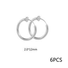 6 chiếc phụ kiện khuyên tai vòng bằng thép không gỉ 304 mạ vàng 18K, khuyên tai vòng mỏng không gây dị ứng, dụng cụ tự làm khuyên tai thủ công. - bông tai - Xem 9