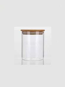 Glass Food Storage Jars With Bamboo Lids - Airtight Transparent Canisters For Grains, Snacks, Coffee Beans, Candies And Spices - Multipurpose Kitchen Storage Glass Jars - Clear - View 14