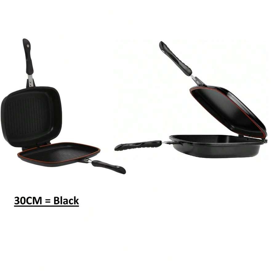 30 Cm Die-Cast Magic Pan 32cm Double Sided Multifunction Pan BLACK - Multicolor - View 1