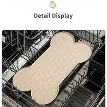 1 tấm lót ăn cho thú cưng bằng silicon màu đen/be/hồng/xám, tấm lót bát ăn cho chó, tấm lót silicon dễ vệ sinh. - Nhiều màu - Xem 6