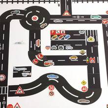 Cinta adhesiva decorativa tipo vía de tráfico, cinta adhesiva decorativa tipo vía férrea y carretera, set de cintas adhesivas decorativas para manualidades - Conjuntos - Ver 6