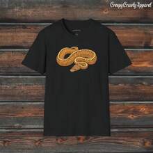 Camiseta de pitón morado a rayas, Camiseta unisex de reptil, Camiseta linda de pitón morado, Regalo de reptil, Regalo de serpiente pitón morado a rayas - Negro - Ver 7