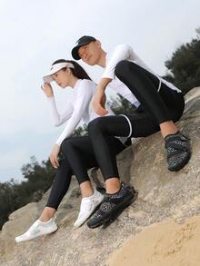 Chaussures de sport extérieur pour femmes, chaussures d'eau respirantes, chaussures d'été à enfiler, chaussures de randonnée pieds nus, convenant pour la gym, la plage, la navigation, les ruisseaux, le surf, les fêtes nautiques - noir brillant - Voir 6