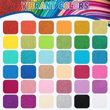 36 Pack Glitter Foam Sheets Craft 8 X 12 Inch, 36 Colors Sparkles Foam Paper For Art Crafts Projects, Classrooms Scrapbook Gift DIY Cutters Card Party Decoration - 8 x 6 英寸 - 查看 4