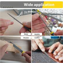 10pcs Metal File Set, Made Of High Carbon Steel, Ergonomic Non-Slip Handles; Includes Flat, Semi-Circle, Triangle And Round Files, Suitable For DIY Processing Of Metal, Wood, Plastic And Jewelry - File - View 7