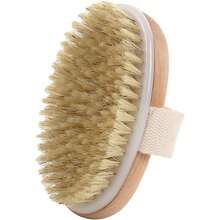 1PC Bamboo Bristle Palm Brush For Pet Grooming – Handmade Bamboo Brush For Dog Cat Puppy Short Smooth Coats, Brown - Default - View 1