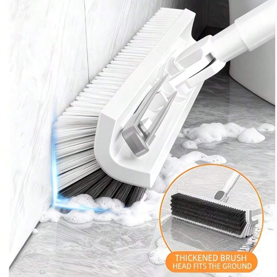 3-In-1 Bathroom And Kitchen Tile Cleaning Brush 360 Degree Rotation Gap Cleaning Brush - Hard Bristles, Wall And Floor Scrubber