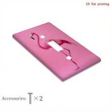 1pc [2D Printed] Decorative Wall Outlet Cover, Pink Flamingo Pattern, Suitable For Home, Office, Kitchen And Bathroom Outlets. No Power Or Battery Required, Fashionable And Durable Design - A - View 11