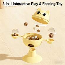 1Pc Adjustable Pet Slow Feeder Bowl Anti-Choke Anti-Overeating Food Dispenser Fun Interactive Feeding Toy With Teaser Wand Multifunctional Pet Bowl For Cats And Dogs - Nhiều màu - Xem 7