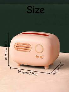 Caixa de lenços de papel personalizada em formato de rádio vintage, personalizável com nome, texto, logotipo, data, etc.; Caixa de lenços de papel personalizada feita de plástico ABS, à prova d'água e resistente ao desgaste, prática e charmosa; Adequada para cozinha, sala de estar, quarto, sala de jantar, hotel, escritório, sala de estudos, mesa de cabeceira, etc.; Um item essencial de decoração que adiciona um toque único à sua casa, tornando-se uma opção de presente ideal. - Multicolorido - Ver 2
