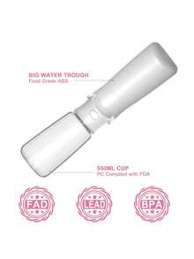 Botella de agua portátil para mascotas pequeñas de 19oz/12oz, adecuada para perros pequeños/medianos/grandes y otros animales, dispensador de agua para caminar al aire libre, tazón de agua para mascotas pequeñas - Multicolor - Ver 16