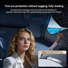 2026 New Portable Heat-Resistant Sun Shade, Titanium Silver Sun Visor Designed Specifically For Automotive Windshield, Size 31.5*55.91 Inches, Fits Most Vehicles. Foldable Design For Easy Storage, 4-Layer Rhombus Physical Protection Structure Provides Effective Heat Insulation And Shading, Quickly Creates A Refreshing Driving Environment, Easy To Install High-Utility Car Interior Accessory - A - View 10