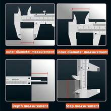 1pc High Precision Stainless Steel Vernier Caliper, Ergonomic Handle And Clear Markings, Suitable For DIY, Engineering, Manufacturing, Quality Control - Industrial Measuring Tool, Ideal For Precise Measurement In Various Applications, Durable Metal Construction For Engineers And Hobbyists - A - View 3