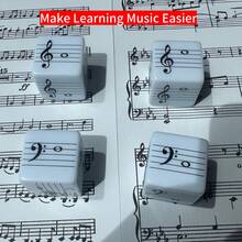 Large Size Creative Pentagram Musical Note Dice Set, 2pcs Treble Clef + 2pcs Bass Clef Pentagram Musical Note Dice (4pcs Dice, 24pcs Notes), Fun Musical Note Dice, Pentagram Musical Note Dice Learning Game Set, Music Theory Dice, Learn Pentagram Musical Notes Through Games - Four Large Musical Note Dice - View 11