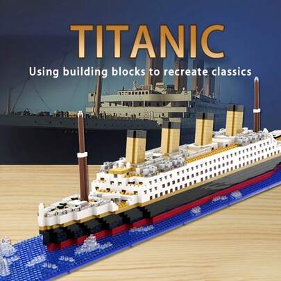 1255 piezas Bloques de construcción de barcos, modelo de construcción de juguete, decoración de barcos, bloques de construcción de modelos de barcos, adecuado para niños y niñas, juego de rompecabezas, regalo de Navidad y Halloween