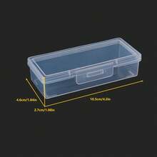 Caja de almacenamiento portátil con tapa, soporte para brochas de maquillaje, vajilla, cuchara, tenedor, palillos, contenedor de cocina, caja de plástico transparente S/M/L, 1 Uds. - Estilo 2 - Ver 10